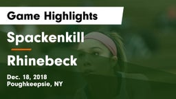 Spackenkill  vs Rhinebeck Game Highlights - Dec. 18, 2018