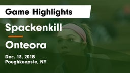 Spackenkill  vs Onteora  Game Highlights - Dec. 13, 2018