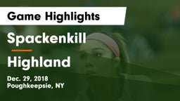 Spackenkill  vs Highland  Game Highlights - Dec. 29, 2018