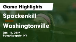 Spackenkill  vs Washingtonville  Game Highlights - Jan. 11, 2019
