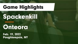 Spackenkill  vs Onteora  Game Highlights - Feb. 19, 2022