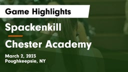 Spackenkill  vs Chester Academy Game Highlights - March 2, 2023