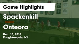 Spackenkill  vs Onteora  Game Highlights - Dec. 10, 2018