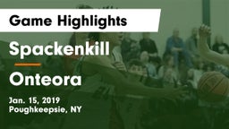 Spackenkill  vs Onteora  Game Highlights - Jan. 15, 2019