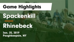 Spackenkill  vs Rhinebeck Game Highlights - Jan. 25, 2019