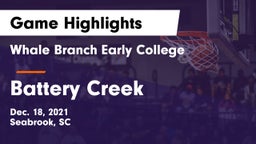 Whale Branch Early College  vs Battery Creek  Game Highlights - Dec. 18, 2021