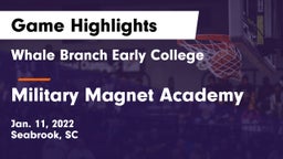 Whale Branch Early College  vs Military Magnet Academy  Game Highlights - Jan. 11, 2022