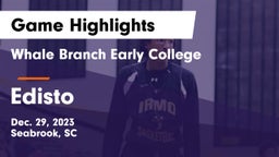 Whale Branch Early College  vs Edisto  Game Highlights - Dec. 29, 2023