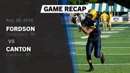 Recap: Fordson  vs. Canton  2016