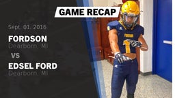 Recap: Fordson  vs. Edsel Ford  2016