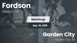 Matchup: Fordson vs. Garden City  2016