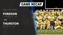 Recap: Fordson  vs. Thurston  2016