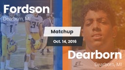 Matchup: Fordson vs. Dearborn  2016