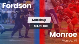 Matchup: Fordson vs. Monroe  2016