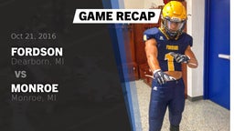 Recap: Fordson  vs. Monroe  2016