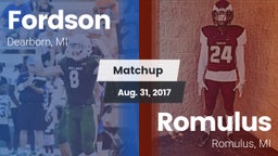 Matchup: Fordson vs. Romulus  2017