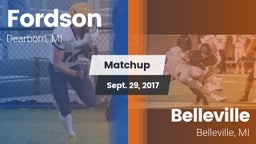 Matchup: Fordson vs. Belleville  2017