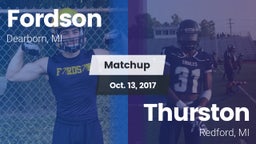 Matchup: Fordson vs. Thurston  2017
