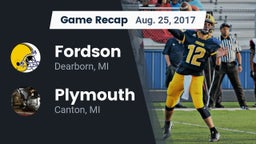 Recap: Fordson  vs. Plymouth  2017