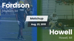 Matchup: Fordson vs. Howell 2018