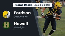 Recap: Fordson  vs. Howell 2018