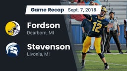Recap: Fordson  vs. Stevenson  2018