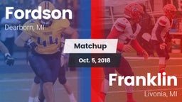 Matchup: Fordson vs. Franklin  2018