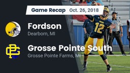 Recap: Fordson  vs. Grosse Pointe South  2018
