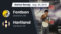 Recap: Fordson  vs. Hartland  2019