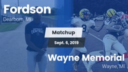 Matchup: Fordson vs. Wayne Memorial  2019