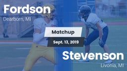 Matchup: Fordson vs. Stevenson  2019