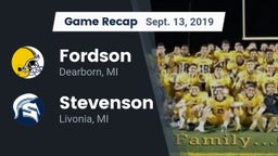 Recap: Fordson  vs. Stevenson  2019