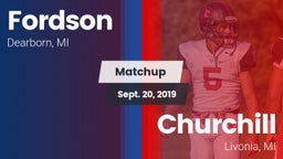 Matchup: Fordson vs. Churchill  2019