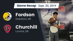 Recap: Fordson  vs. Churchill  2019
