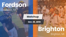 Matchup: Fordson vs. Brighton  2019