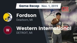 Recap: Fordson  vs. Western International  2019