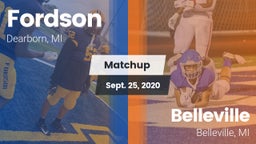 Matchup: Fordson vs. Belleville  2020