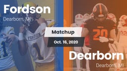 Matchup: Fordson vs. Dearborn  2020