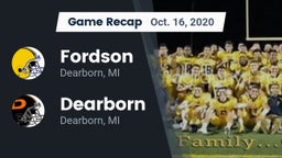 Recap: Fordson  vs. Dearborn  2020