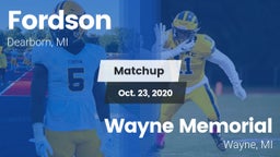 Matchup: Fordson vs. Wayne Memorial  2020