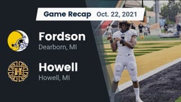 Recap: Fordson  vs. Howell 2021