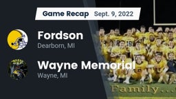 Recap: Fordson  vs. Wayne Memorial  2022