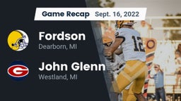 Recap: Fordson  vs. John Glenn  2022