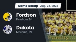 Recap: Fordson  vs. Dakota  2023