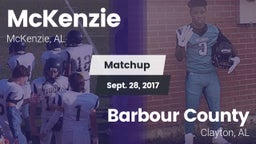 Matchup: McKenzie vs. Barbour County  2017