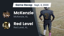 Recap: McKenzie  vs. Red Level  2020