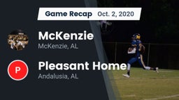 Recap: McKenzie  vs. Pleasant Home  2020