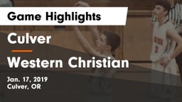 Culver  vs Western Christian Game Highlights - Jan. 17, 2019