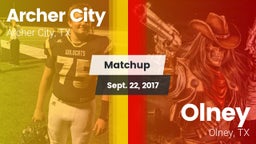 Matchup: Archer City vs. Olney  2017