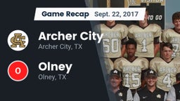 Recap: Archer City  vs. Olney  2017